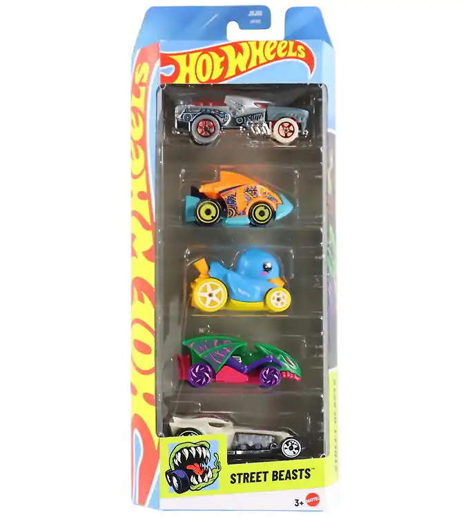 Hot Wheels Auto's - 5-pack - Straatbeesten Gereduceerde Prijs
