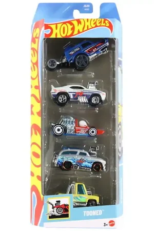 Hot Wheels Auto's - 5-pack - Tooned Seizoensaanbieding