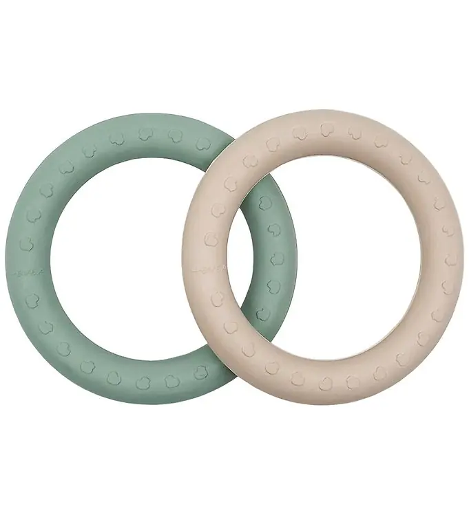 Hevea Bijtring - 2-pack - Zand & Zeeschuim Blue Premium