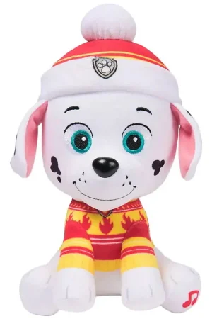 Direct Verzonden Paw Patrol Knuffel m. Muziek - Holiday Music - 20 cm - Marshall