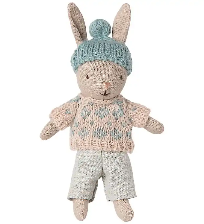 Maileg Winter Hare - Micro - Zand/Mint Actieprijs