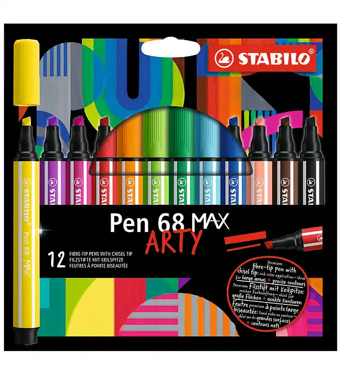 Stabilo Markers - Pen 68 Max Arty - 12 st. - Multicolour Aanbieding