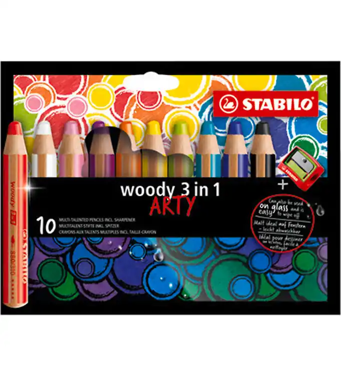 Aanbieding Stabilo Kleurpotloden - Houtachtig 3-in-1 Arty - 12 st. - Multic