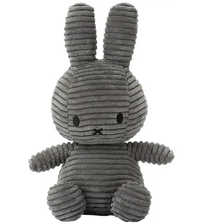 Superprijs Bon Ton Toys Knuffel - 23 cm - Miffy ECO Corduroy - Grey