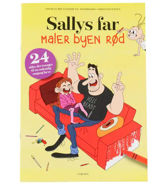 Forlaget Carlsen Kleurboek - Sally's vader schildert de stad Roo Finale Uitverkoop