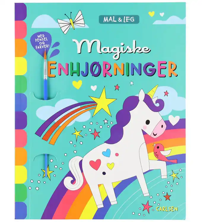 Express Levering Forlaget Carlsen Kleurboek - Schilderen en spelen: Magie Eenhoor