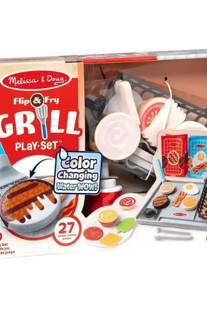 Melissa & Doug Speelgoedeten - 27 Onderdelen - Flip & Fry Grill Premium