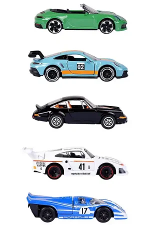 Betaalbaar Majorette Auto´s - Porsche - 5-pack