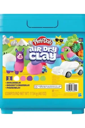 Premium Play-Doh Speelklei - Air Dry Clay - 5-pack - Kleurbuis