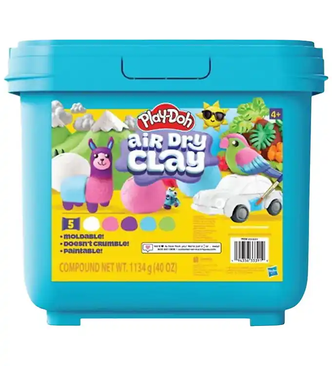 Premium Play-Doh Speelklei - Air Dry Clay - 5-pack - Kleurbuis