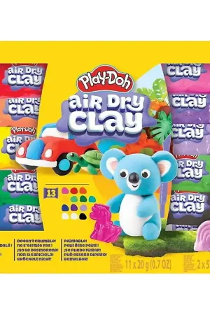 Tijdelijk Beschikbaar Play-Doh Speelklei - Air Dry Clay - 13-pack - Variatiepakket