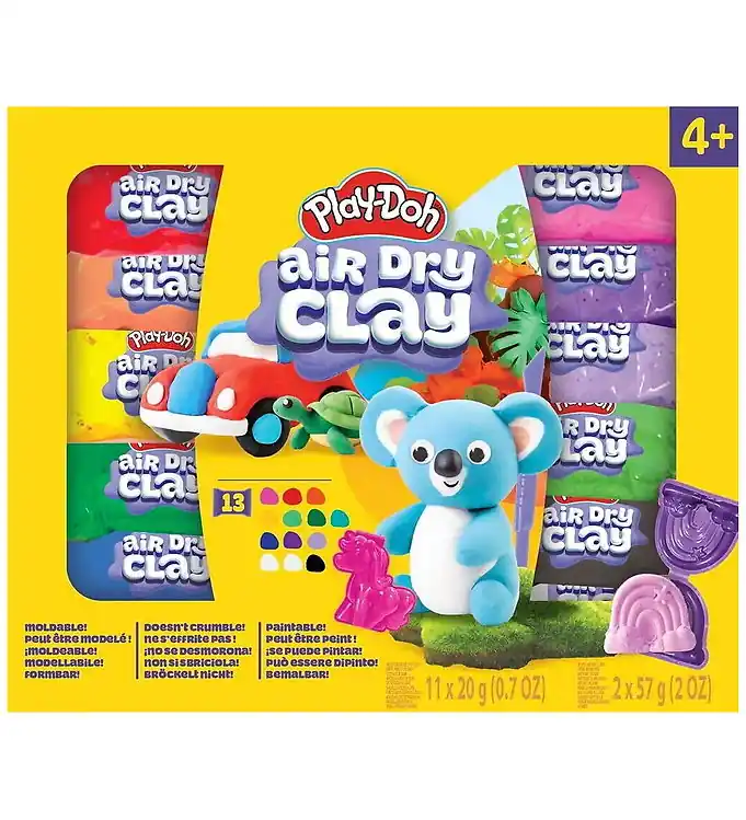 Tijdelijk Beschikbaar Play-Doh Speelklei - Air Dry Clay - 13-pack - Variatiepakket