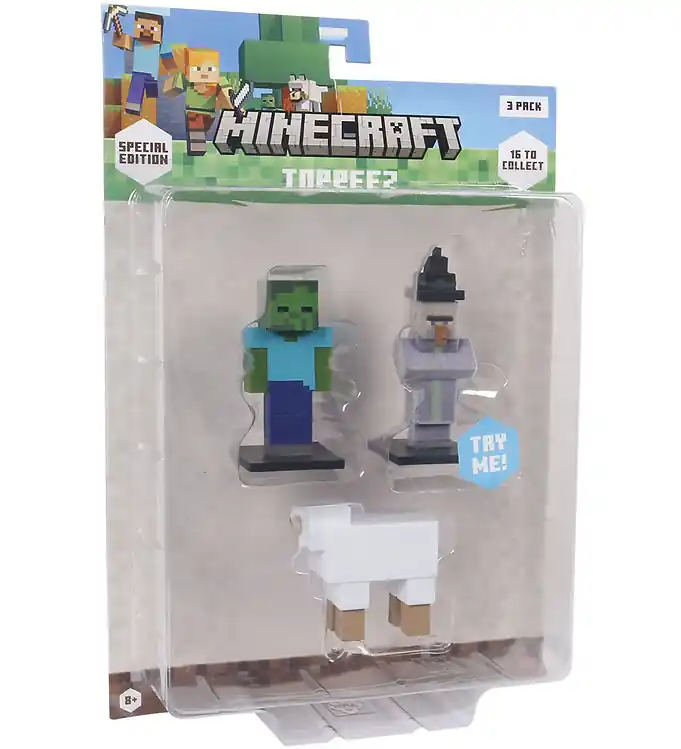 Lage Kosten Minecraft Speelgoedfiguren - 3D Speciale Editie - 3-pack