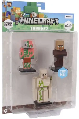 Minecraft Speelgoedfiguren - 3D Speciale Editie - 3-pack Koop Online