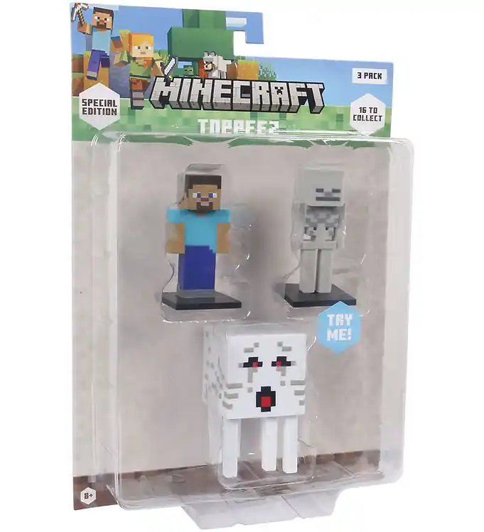 Minecraft Speelgoedfiguren - 3D Speciale Editie - 3-pack Fabrieksprijs