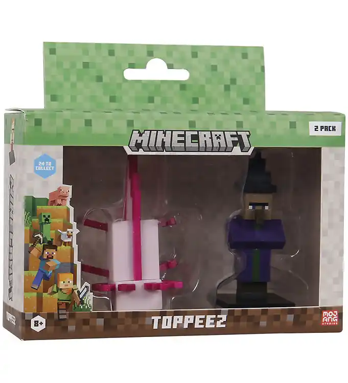 Voordeelprijs Minecraft Speelgoedfiguren - 3D - 2-pack - Axolotl/Heks
