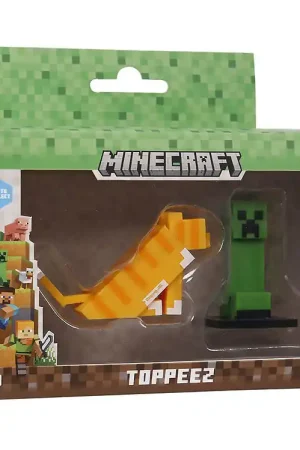 Minecraft Speelgoedfiguren - 3D - 2-pack - CAT/Creeper Alleen Vandaag