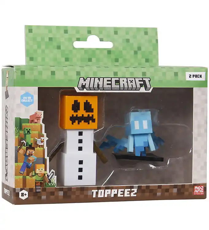 Minecraft Speelgoedfiguren - 3D - 2-pack - Snow Golem/Allay Gratis Retour