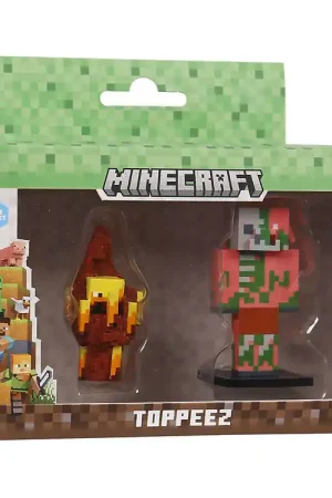 Snelle Levering Minecraft Speelgoedfiguren - 3D - 2-pack - Blaze/Zombified Pigli
