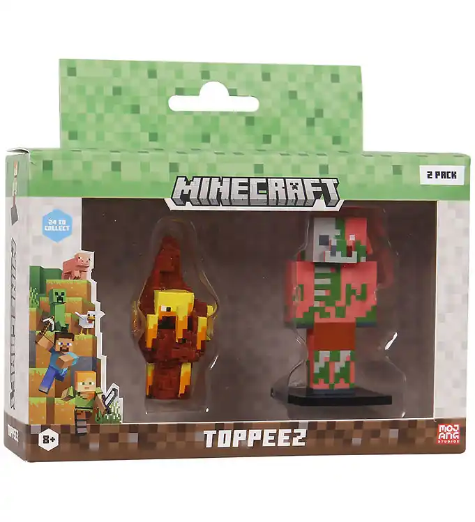Snelle Levering Minecraft Speelgoedfiguren - 3D - 2-pack - Blaze/Zombified Pigli