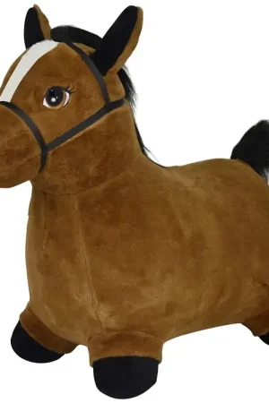 Gereduceerde Prijs Krea Hinkelen - Hop & Bounce Pluche Horse - Bruin