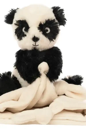 NatureZoo Knuffeldoekjes - Panda - 35x35 cm - Zwart/Wit Lage Prijs