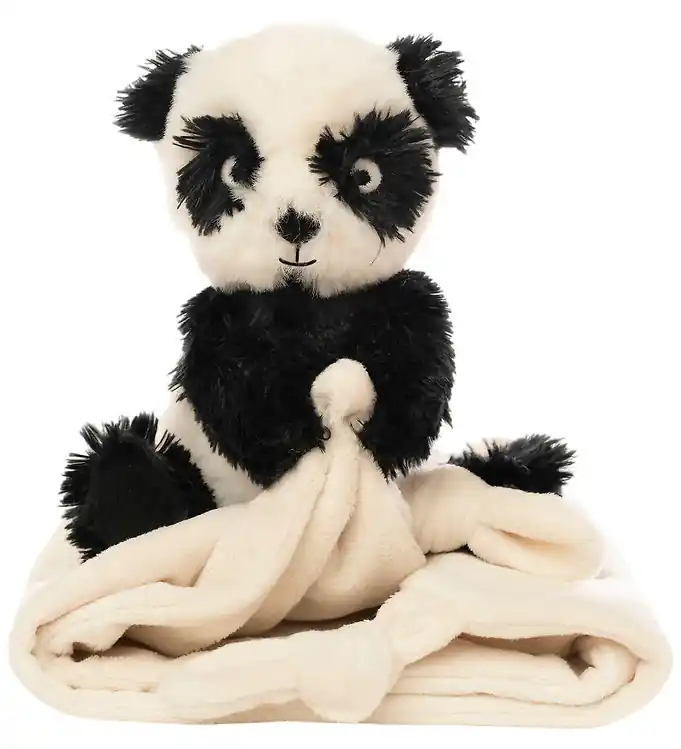 NatureZoo Knuffeldoekjes - Panda - 35x35 cm - Zwart/Wit Lage Prijs