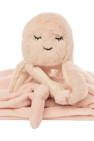 NatureZoo Knuffeldoekjes - Inktvis - 35x35 cm - Babyroze Beste Prijs