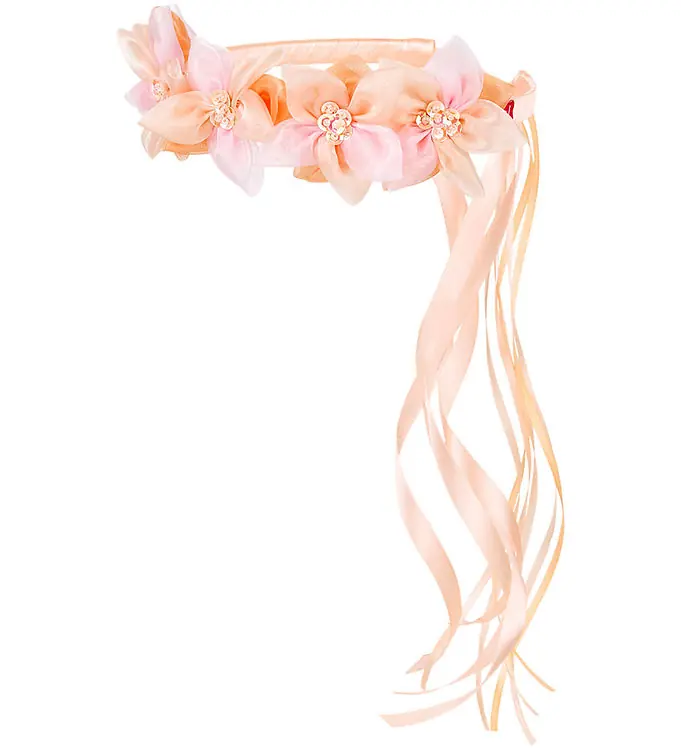 Beste Prijs Souza Verkleedkleren - Haarband m. Bloemen - Evaline - Roze
