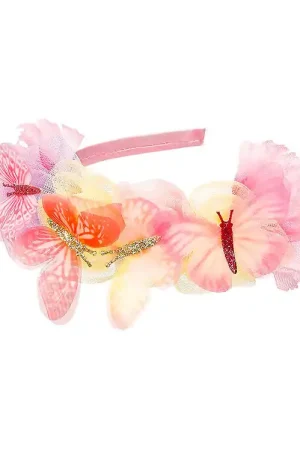 Bestseller Souza Verkleedkleren - Fe-Haarband - Lilyanne - Roze/Vlinders