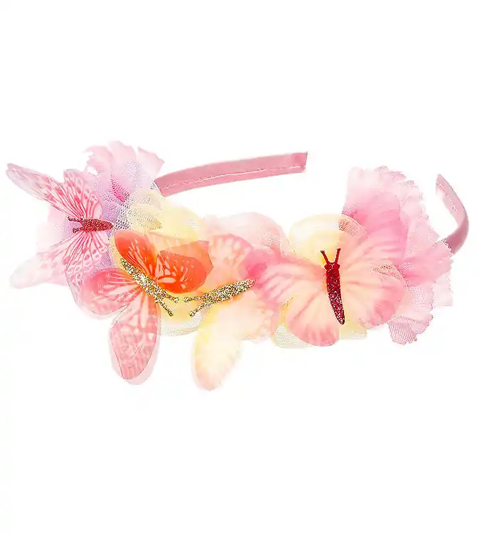 Bestseller Souza Verkleedkleren - Fe-Haarband - Lilyanne - Roze/Vlinders