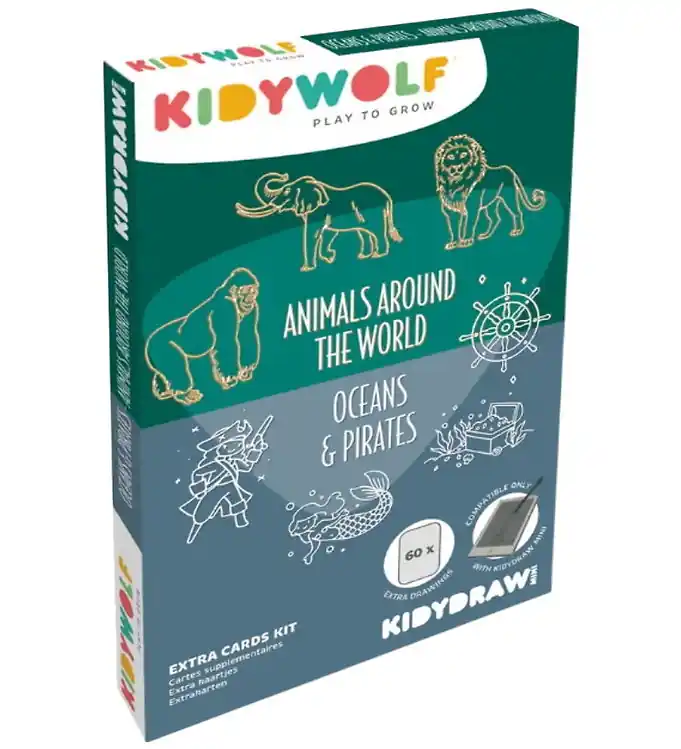 Voordeelprijs Kidywolf Refill Tekenmotieven - 60 motieven - Animals Of The Wor