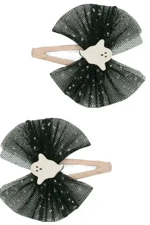 Mimi & Lula Haarclips - 2-pack - 5 cm - Ghost Tulle Halloween Voordeelprijs