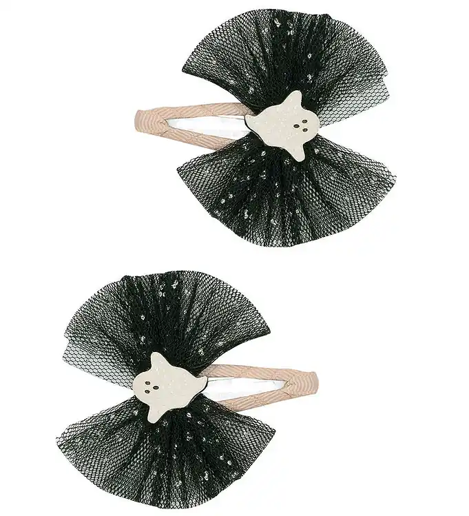 Mimi & Lula Haarclips - 2-pack - 5 cm - Ghost Tulle Halloween Voordeelprijs