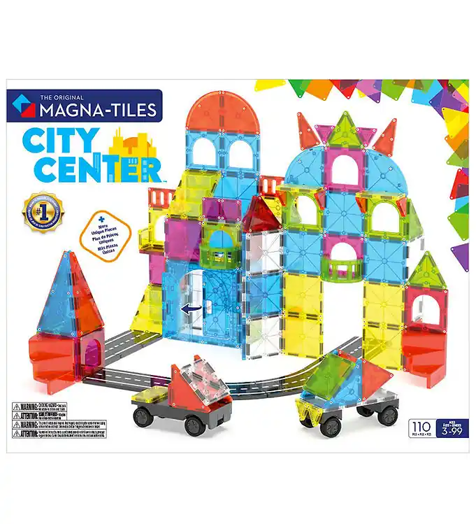 Magna-Tiles Magneetset - 110 Onderdelen - City Centrum + MicroMA Alleen Vandaag