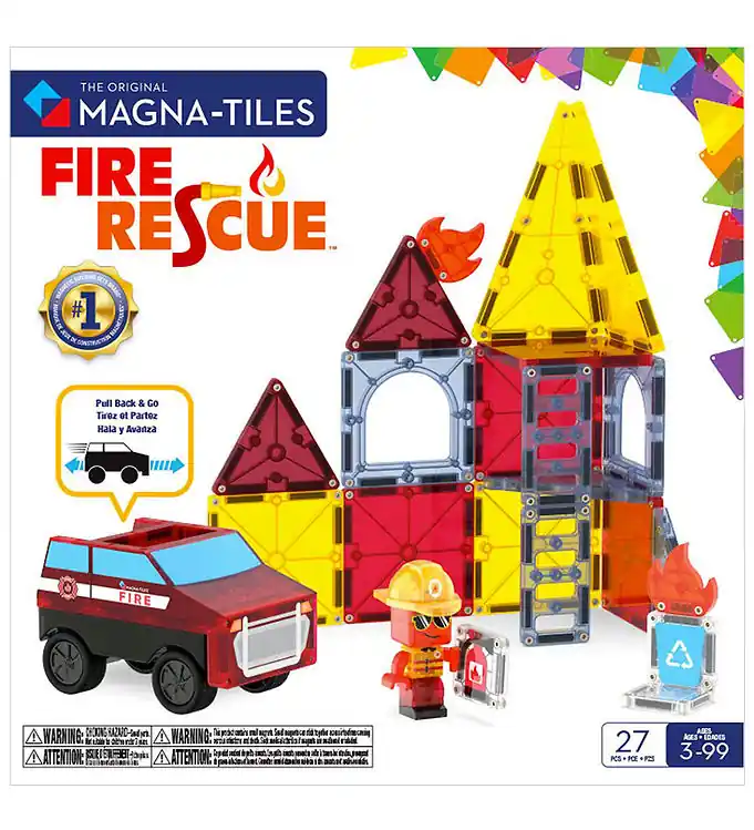 Exclusieve Aanbieding Magna-Tiles Magneetset - 27 Onderdelen - vier Redding + MicroMAG