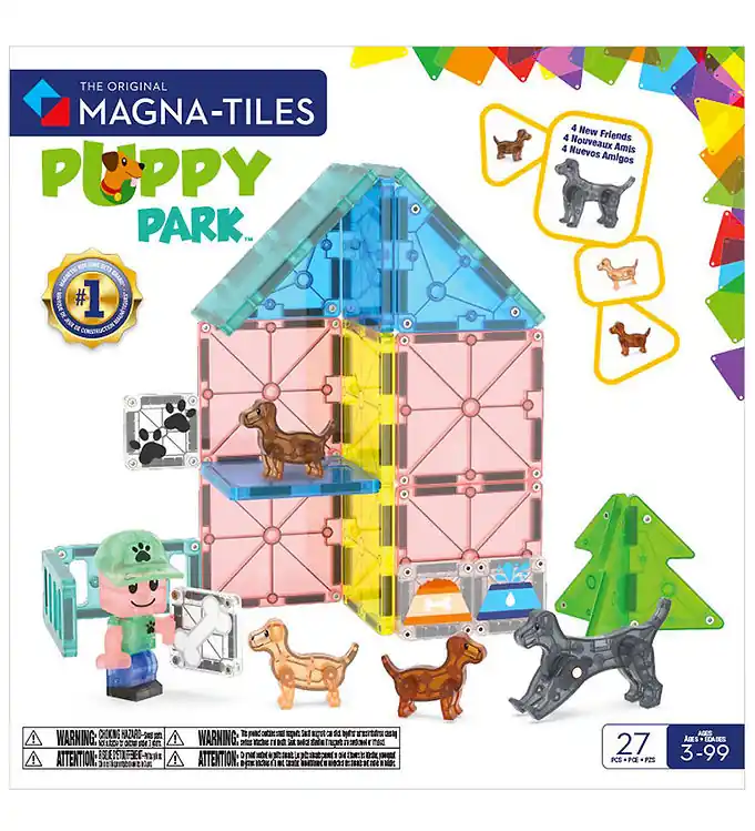 Magna-Tiles Magneetset - 27 Onderdelen - Hondenopvang + MicroMAG Beste Prijs