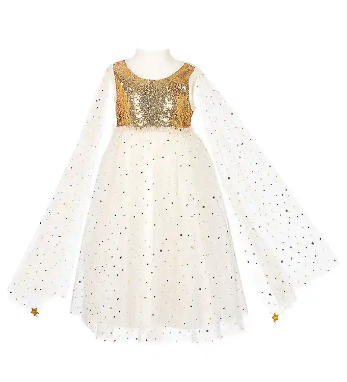 Souza Verkleedkleren - Prinses - Dorianne - Wit/Goud Goedkoop