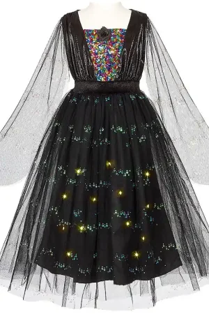 Souza Verkleedkleren - Fairy m. Licht - Agatha - Zwart Op = Op