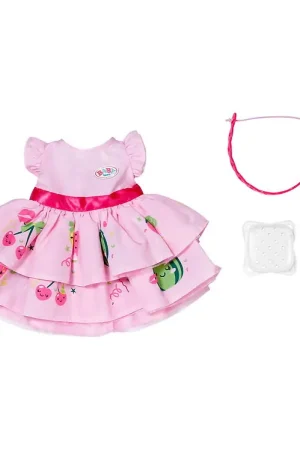 Direct Beschikbaar Baby Born Poppenkleding - Jurk m. Applicaties - 43 cm