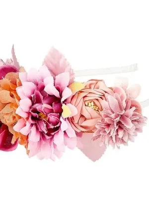 Veilige Betaling Souza Verkleedkleren - Haarband m. Bloemen - Olivia - Paars/Roze