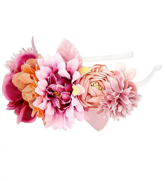 Veilige Betaling Souza Verkleedkleren - Haarband m. Bloemen - Olivia - Paars/Roze