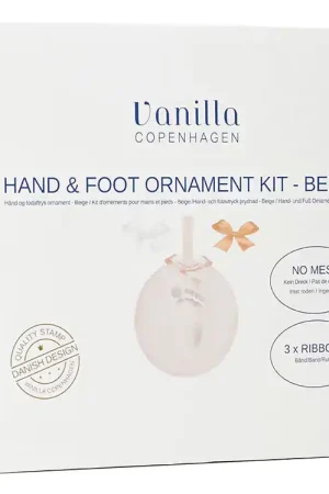 Vanilla Copenhagen Hand- en voetafdrukset m. Lint - Beige Op = Op