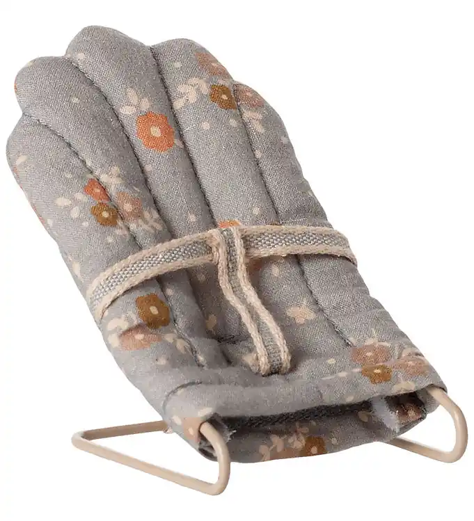Maileg Miniatuur ligstoel - My - Blauw m. Bloemen Speciale Aanbieding