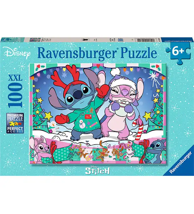Laatste Versie Ravensburger Puzzel - 100 Bakstenen - Disney Stitch Kerstmis