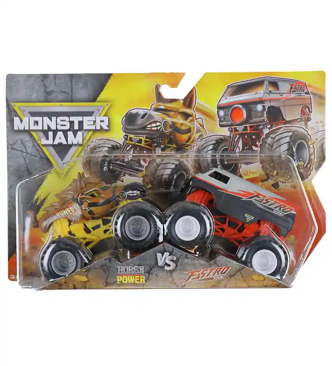 Monster Jam Truck - 1:64 - 2-pack - Horse Power versus Fastro Va Hoge Kwaliteit