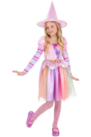 Smiffys Verkleedkleren - Pastel Rainbow Heks - Multicolour Populair