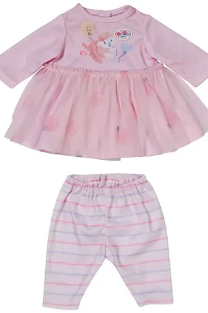 Dagaanbieding Baby Born Poppenkleding - Jurk/Broek - 36 cm - Roze