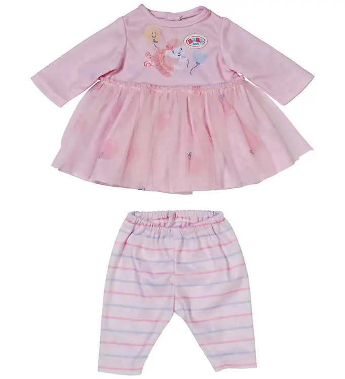 Dagaanbieding Baby Born Poppenkleding - Jurk/Broek - 36 cm - Roze