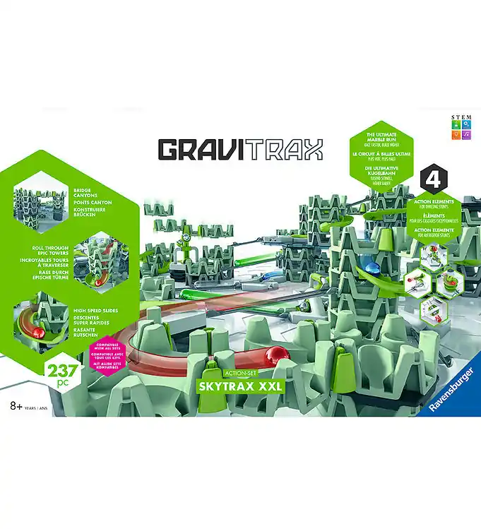 GraviTrax Knikkerbaan - Action Set - Skytrax XXL - 237 Onderdele Hoge Kwaliteit